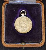 1930 PGA News of the World Golf Tournament silver medal - the reverse is engraved with the