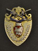 Scarce 1907 Royal West Norfolk Golf Club "Scratch Prize"  silver and enamel medal - hallmarked