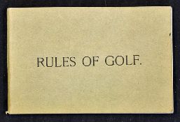 Rare 1902 "Rules of Golf as approved by the Royal and ancient golf club of St Andrews" - Approved
