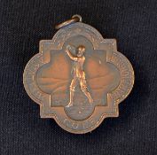 Scarce Amateur Golf Championship bronze medal - the obverse embossed with a period golfer and