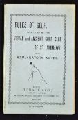 Scarce 1902 "Rules of Golf, as adopted by The Royal and Ancient Golf Club of St Andrews in September