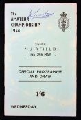 1954 Official Amateur Championship Golf Programme - played at Muirfield on Wednesday 4th Rnd with