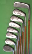 Set of 8 matching Castle Golf Company irons and putter - to incl no.1 iron to 4 iron plus a