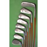 Set of 8 matching Castle Golf Company irons and putter - to incl no.1 iron to 4 iron plus a