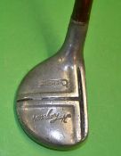 H Logan's Cherokee large "D" shaped alloy mallet head putter with slotted crown aiming lines and