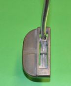 Rare and early Ping Redwood City Mod III A pat pending brass mallet style head putter - the sole