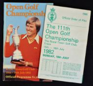 1982 Open Golf Championship programme signed by the winner Tom Watson - played Royal Troon and
