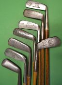 8x various blade putters - makers incl Hendry & Bishop The Viper round back, Geo Murdoch Barassie