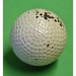 Bramble patent rubber core golf ball with S to the pole by the Silvertown golf company, retaining