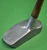 Spalding Bros "American Schenectady Putter" centre shaft alloy mallet head putter with criss-cross