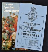 1977 Open Golf Championship programme signed by the winner Tom Watson - played at Turnberry and