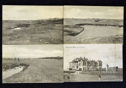 Early Tom Morris and other St Andrews Old Golf Course Valentine series postcards (4)  to incl Tom