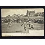 1895 St Andrews Amateur Golf Championship postcard - - showing 'Mr John Ball Jnr. and The late Mr