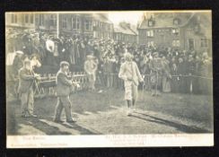 Tom Morris St Andrews golfing postcard c1903 - titled "Tom Morris. Rt Hon A J Balfour (Captain R&A