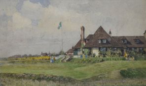 Pike, Sidney (b.1858 - d.1923) COODEN BEACH GOLF CLUB - watercolour on paper signed and dated 1912 -