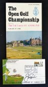 1970 Open Golf Championship programme and Postal Cover signed by the winner Jack Nicklaus - played