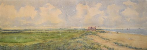 Partridge, Frank H (b.1849 - d.1929) ROYAL WEST NORFOLK GOLF CLUB, BRANCASTER - watercolour on paper