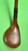 R Forgan St Andrews patent Forganite socket head brassie - with raised sole stamped Brassie, and