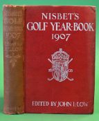 Low, J 'Nisbet's Golf Year Book 1907' -published by James Nisbet London, in red cloth boards with