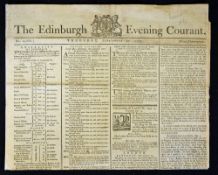 1787 The Edinburgh Evening Courant - Thursday, September 20th 1787 - Golf Announcement - see p.1