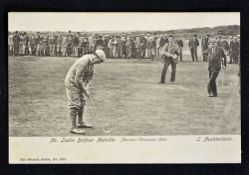 1895 St Andrews Amateur Golf Championship postcard - featuring 'Mr Leslie Balfour Melville Amateur