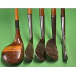 5x various golf clubs to incl Rangefinder mid iron, Joshua Taylor Rolyat Superbus mashie, Joe