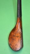 Wm Park early bulger scare head driver c1890 - light stained beech wood head fitted with most of the