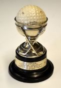 Rare Tony Jacklin "First Hole in One" Tournament silver hole in one trophy and the original Dunlop