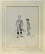 May, (Phil) Philip,William RI (1864 - 1903) TWO GOLFING CARTOONS - pen and ink on paper - both