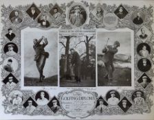 The Jubilee of the Golfing Championship 1860-1910 black and white print celebrating J H Taylor 6th