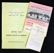 Scarce 1956 Official Curtis Cup International golf match programme - played at Princes Golf Club
