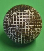 Woodley Flier line cut guttie golf ball c1898 - line cut guttie golf ball with faint stamp mark -