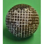 Woodley Flier line cut guttie golf ball c1898 - line cut guttie golf ball with faint stamp mark -