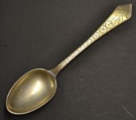 St Mungo Golf Club c1893 - a silver golfing spoon, the handle with engraved flower heads and a