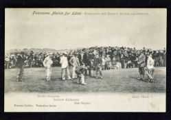 St Andrews 'Foursomes Match for £200" golfing postcard c1898 - Valentine Famous Golfers Series