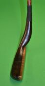 Interesting and unusual large elongated exaggerated wry neck putter - the head fitted with copper