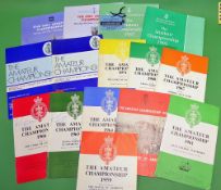 Collection of 15x Official Amateur Championship Golf Programmes from 1959 to 2004 - to incl Royal St