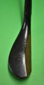Rare and early McEwan scare head wooden niblick c1870 - c/w 38" stiff shaft and fitted with the