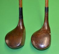 2x Robert Forgan St Andrews patent socket head woods to incl Patent Angle shaft socket head driver