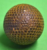 Springvale Falcon bramble pattern golf ball c1907 - devoid of paint - good shape - hence (F)