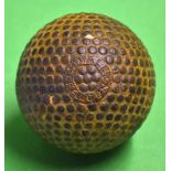 Springvale Falcon bramble pattern golf ball c1907 - devoid of paint - good shape - hence (F)