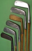 6x various blade putters - makers incl D&W Auchterlonie, St Andrew Golf Co Synchrometre, Compass, an