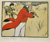 Aldin, Cecil RBA (1870-1935) signed AMUSING GOLFING SCENE - Lithograph print signed to the margin in