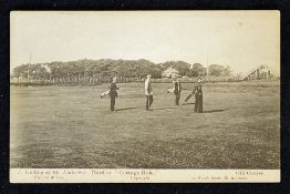 Rare Fletcher & Son Series "Golfing at St Andrews" postcard - titled "No 5 Third or Cottage Hole -