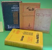 Early French Golfing Year Books from 1920s to 1950s (4) to incl 1928 L Annuaire Des Golf (Boards
