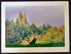 Severiano Ballesteros large signed colour golfing press photograph - signed in ink Seve