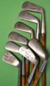 8x assorted playable irons incl long irons, mashies and lofters by Forgan (powf), Gibson, Tom