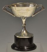 1923 Lytham and St Anne's Golf Club silver trophy - hallmarked Birmingham 1922 and engraved "