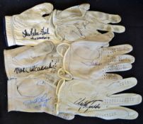6x Masters, Open Champions and Ryder Cup players personally worn signed golf gloves to incl Nick