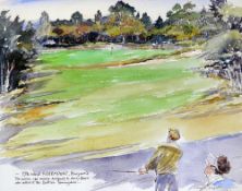 Houghton, George William (1905-1993) "17TH HOLE AT ROSEMOUNT, BLAIRGOWRIE" watercolour signed by the